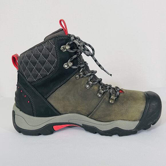 Keen Hiking Boots Womens 10 Revel 3 Green Suede Waterproof Insulated High Top - Picture 3 of 9